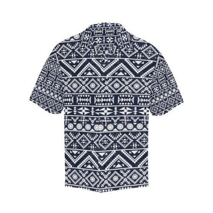 Black White Tribal Aztec Men Hawaiian Shirt