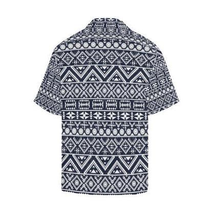 Black White Tribal Aztec Men Hawaiian Shirt