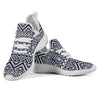 Blue White Tribal Aztec Mesh Knit Sneakers Shoes