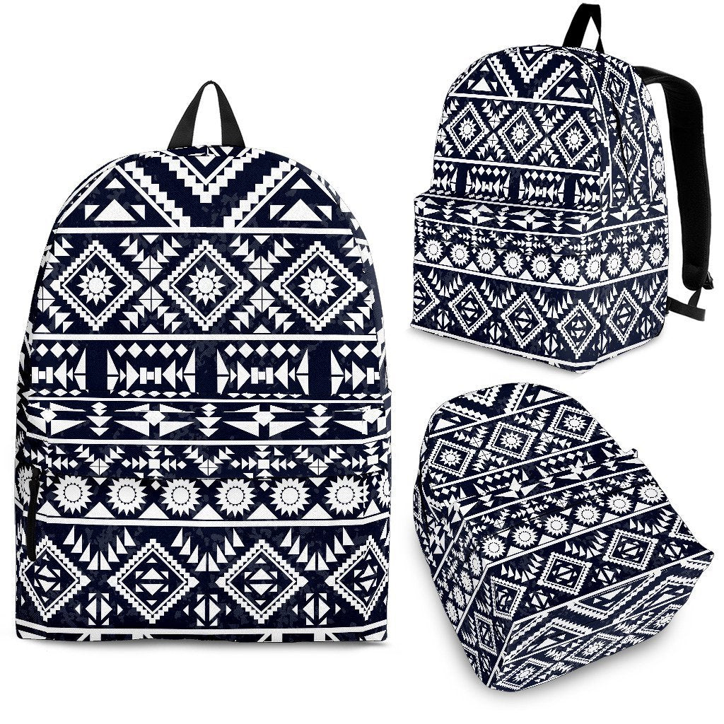 Black White Tribal Aztec Premium Backpack