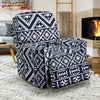 Blue White Tribal Aztec Recliner Slipcover-JORJUNE.COM