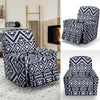 Blue White Tribal Aztec Recliner Slipcover-JORJUNE.COM