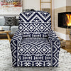 Blue White Tribal Aztec Recliner Slipcover-JORJUNE.COM