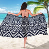 Blue White Tribal Aztec Sarong Pareo Wrap