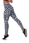 Black White Tribal Aztec Women Leggings