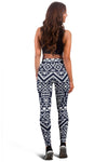 Black White Tribal Aztec Women Leggings