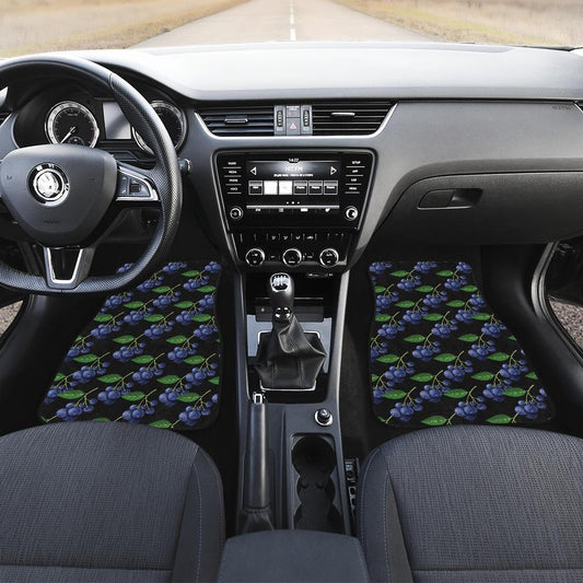 Blueberry Pattern Print Design BB01 Car Floor Mats-JorJune