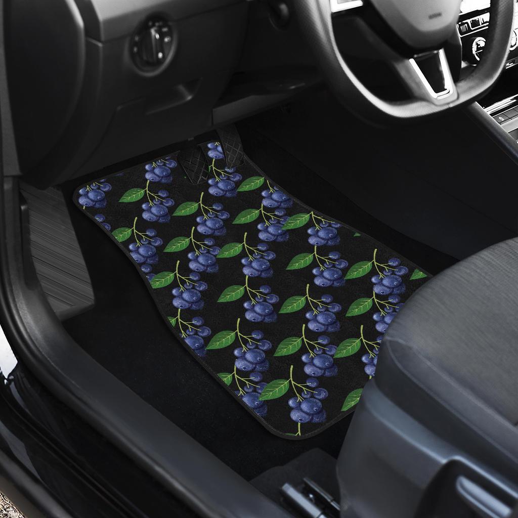 Blueberry Pattern Print Design BB01 Car Floor Mats-JorJune