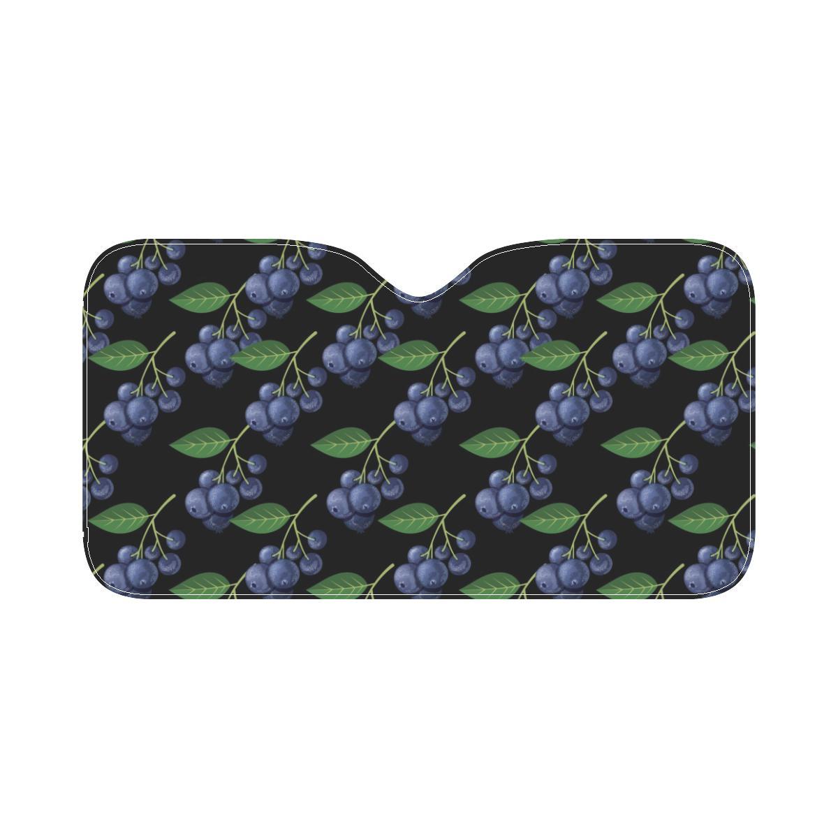 Blueberry Pattern Print Design BB01 Car Sun Shade-JorJune