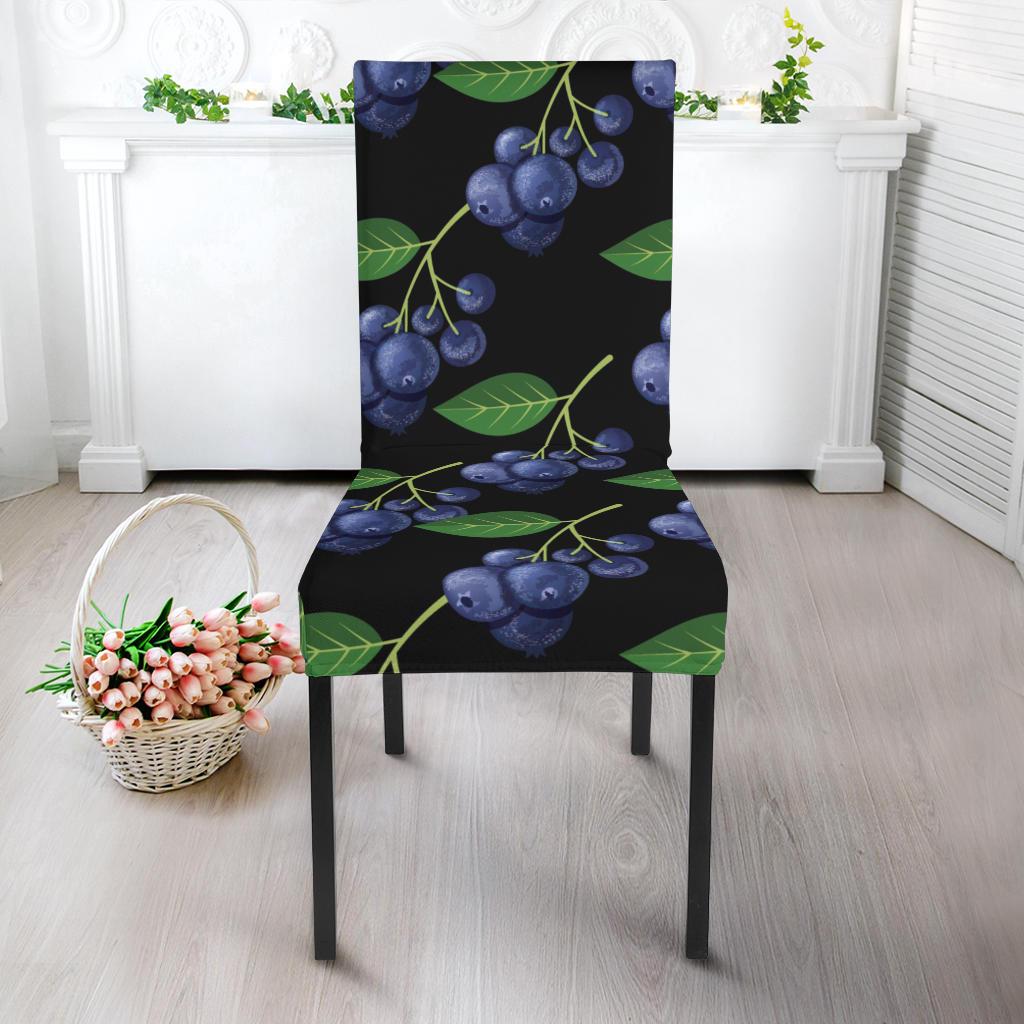 Blueberry Pattern Print Design BB01 Dining Chair Slipcover-JORJUNE.COM