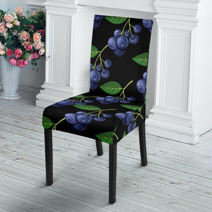 Blueberry Pattern Print Design BB01 Dining Chair Slipcover-JORJUNE.COM