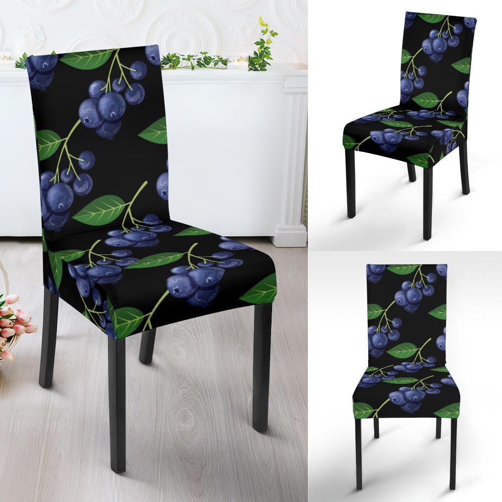 Blueberry Pattern Print Design BB01 Dining Chair Slipcover-JORJUNE.COM