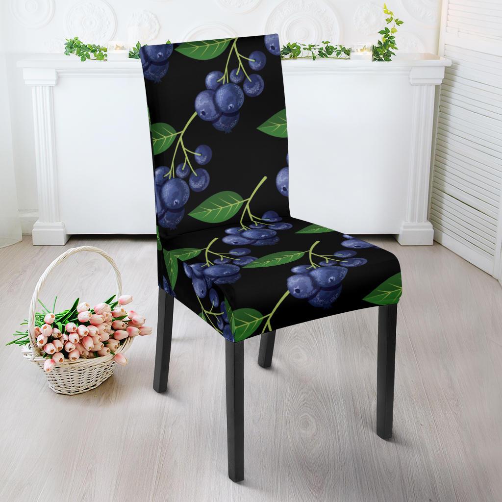 Blueberry Pattern Print Design BB01 Dining Chair Slipcover-JORJUNE.COM