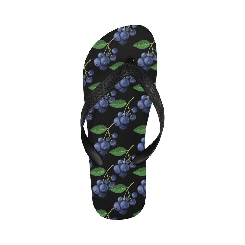Blueberry Pattern Print Design BB01 Flip Flops-JorJune