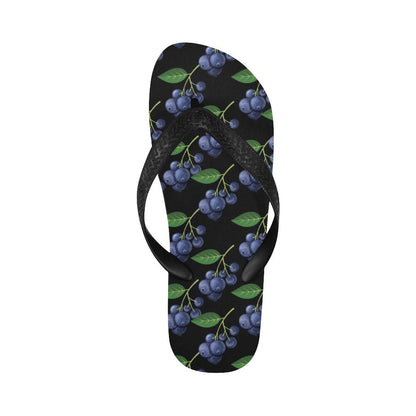 Blueberry Pattern Print Design BB01 Flip Flops-JorJune