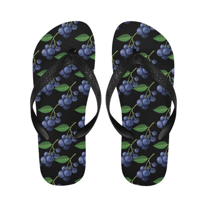 Blueberry Pattern Print Design BB01 Flip Flops-JorJune