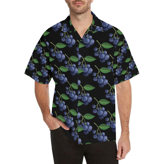 Blueberry Pattern Print Design BB01 Men Hawaiian Shirt-JorJune