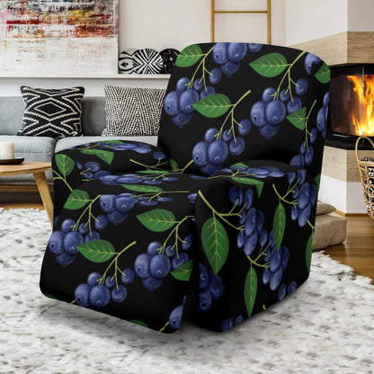 Blueberry Pattern Print Design BB01 Recliner Slipcover-JORJUNE.COM