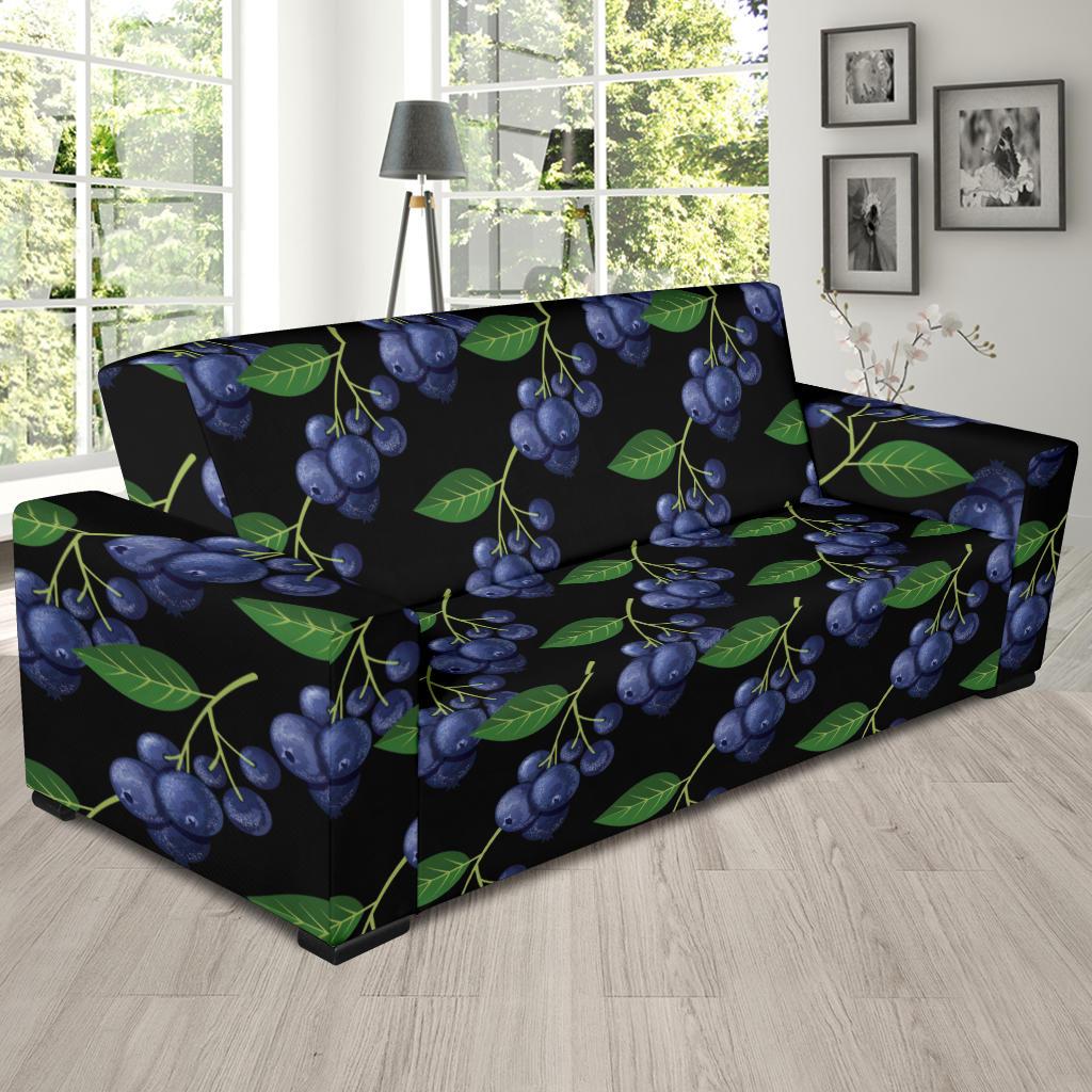 Blueberry Pattern Print Design BB01 Sofa Slipcover-JORJUNE.COM