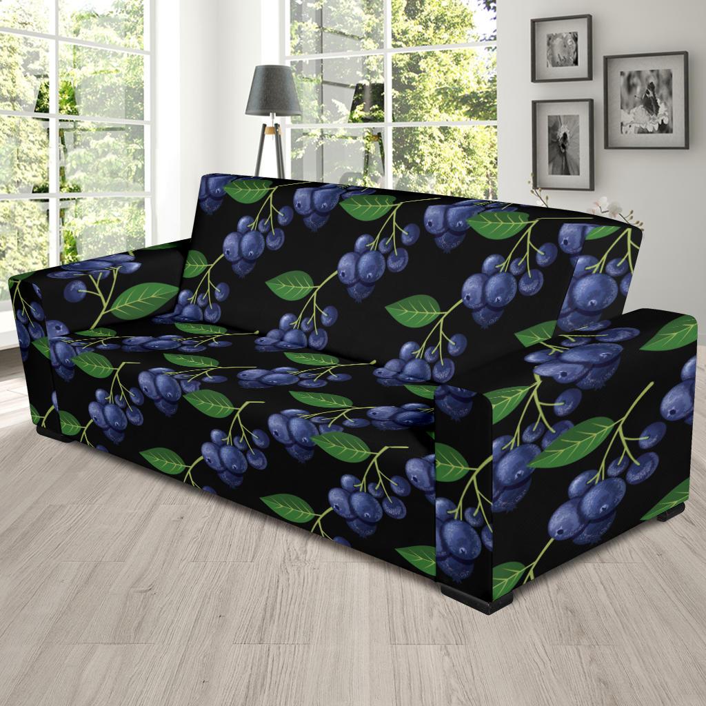 Blueberry Pattern Print Design BB01 Sofa Slipcover-JORJUNE.COM