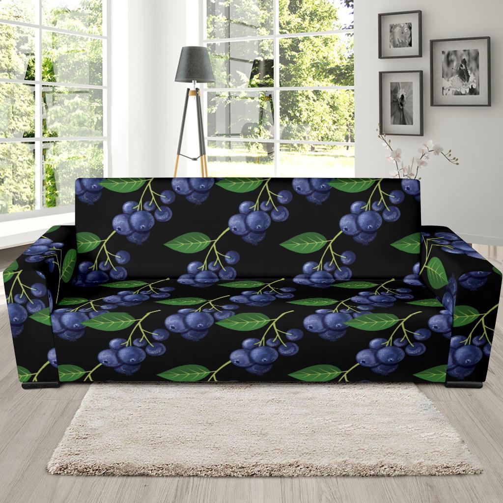 Blueberry Pattern Print Design BB01 Sofa Slipcover-JORJUNE.COM
