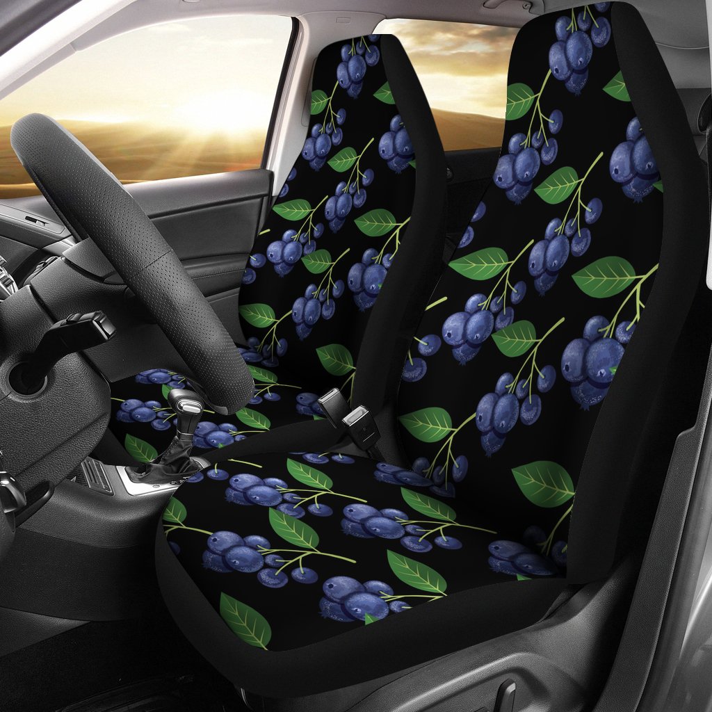 Blueberry Pattern Print Design BB01 Universal Fit Car Seat Covers