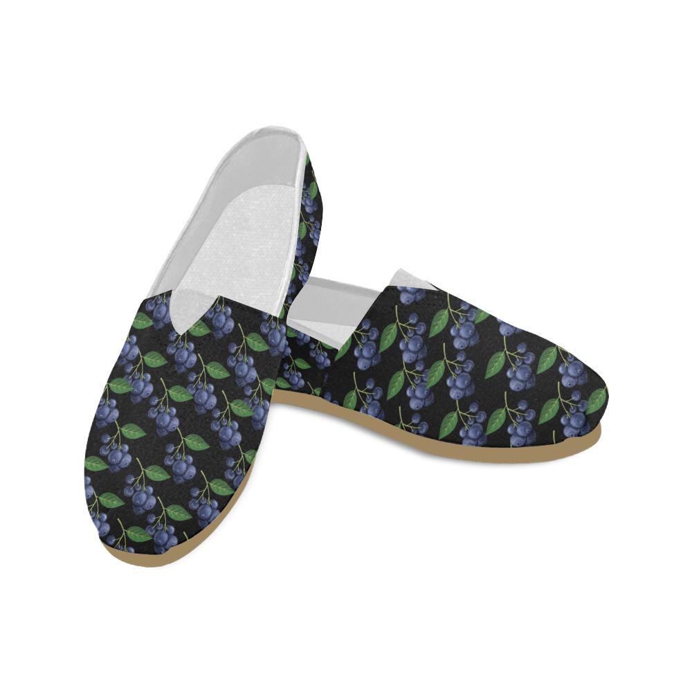 Blueberry Pattern Print Design BB01 Women Casual Shoes-JorJune.com