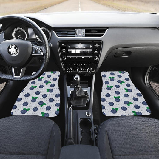 Blueberry Pattern Print Design BB02 Car Floor Mats-JorJune