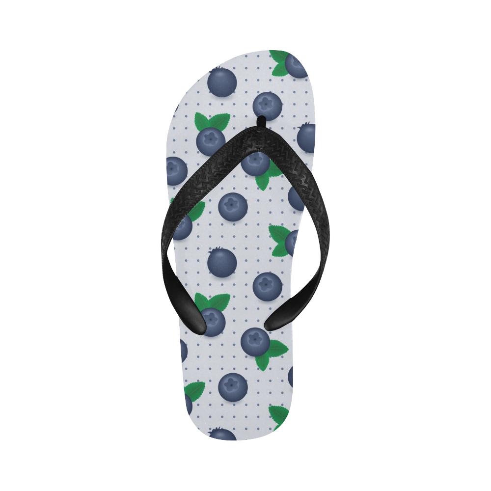 Blueberry Pattern Print Design BB02 Flip Flops-JorJune