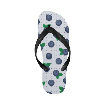 Blueberry Pattern Print Design BB02 Flip Flops-JorJune