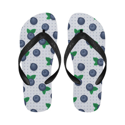 Blueberry Pattern Print Design BB02 Flip Flops-JorJune