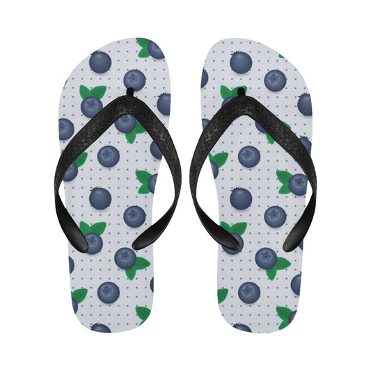 Blueberry Pattern Print Design BB02 Flip Flops-JorJune