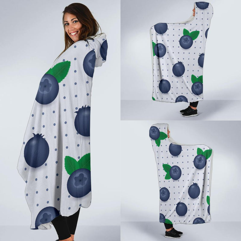 Blueberry Pattern Print Design BB02 Hooded Blanket-JORJUNE.COM