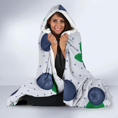 Blueberry Pattern Print Design BB02 Hooded Blanket-JORJUNE.COM