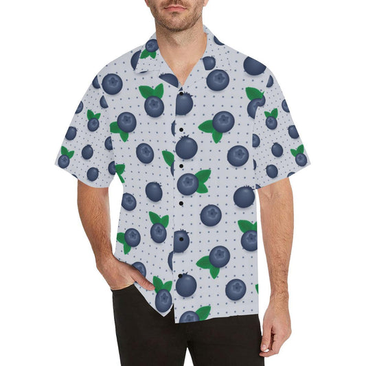 Blueberry Pattern Print Design BB02 Men Hawaiian Shirt-JorJune