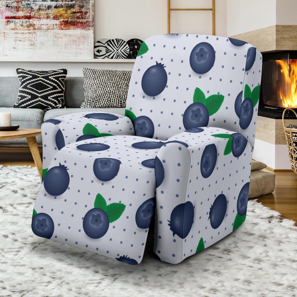 Blueberry Pattern Print Design BB02 Recliner Slipcover-JORJUNE.COM