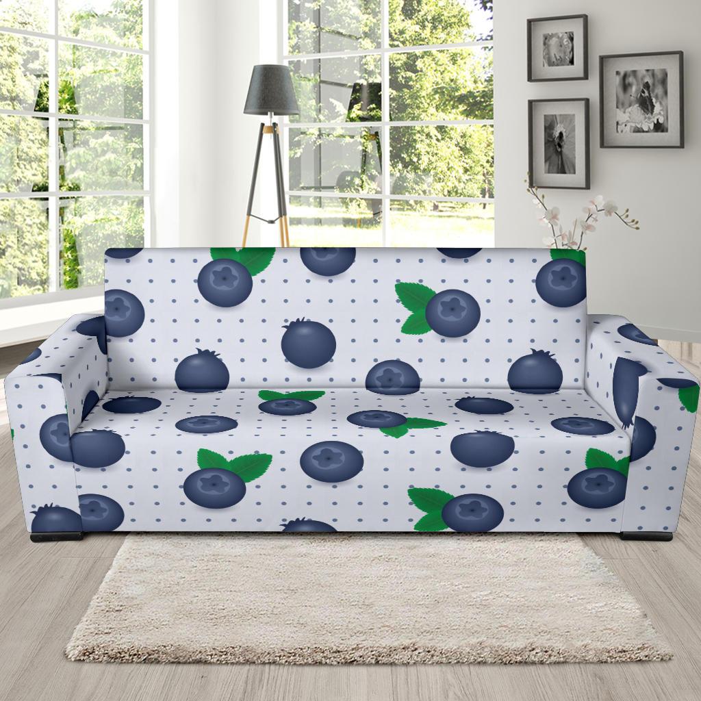 Blueberry Pattern Print Design BB02 Sofa Slipcover-JORJUNE.COM