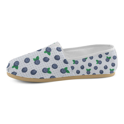 Blueberry Pattern Print Design BB02 Women Casual Shoes-JorJune.com