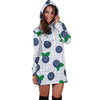 Blueberry Pattern Print Design BB02 Women Hoodie Dress