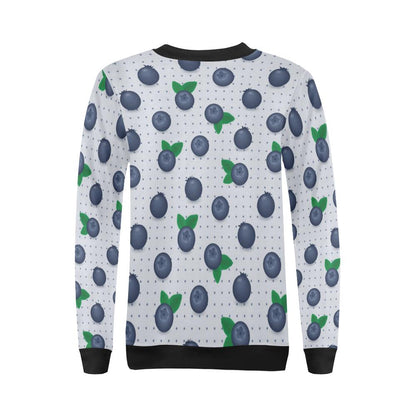 Blueberry Pattern Print Design BB02 Women Long Sleeve Sweatshirt-JorJune