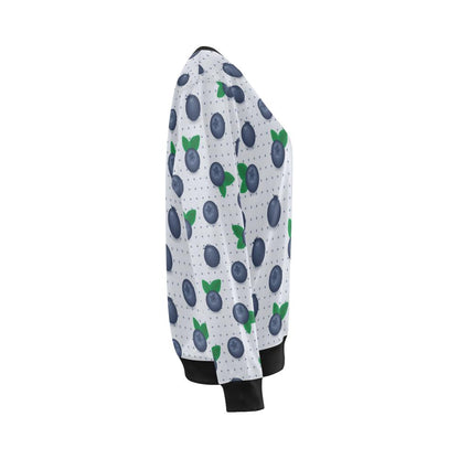 Blueberry Pattern Print Design BB02 Women Long Sleeve Sweatshirt-JorJune