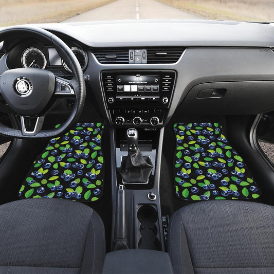 Blueberry Pattern Print Design BB03 Car Floor Mats-JorJune