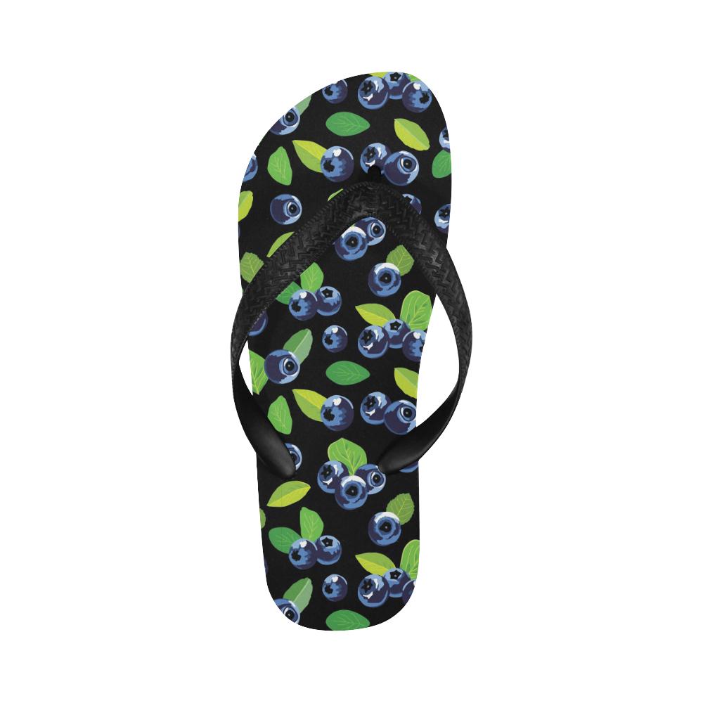 Blueberry Pattern Print Design BB03 Flip Flops-JorJune