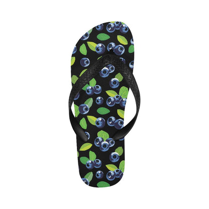 Blueberry Pattern Print Design BB03 Flip Flops-JorJune