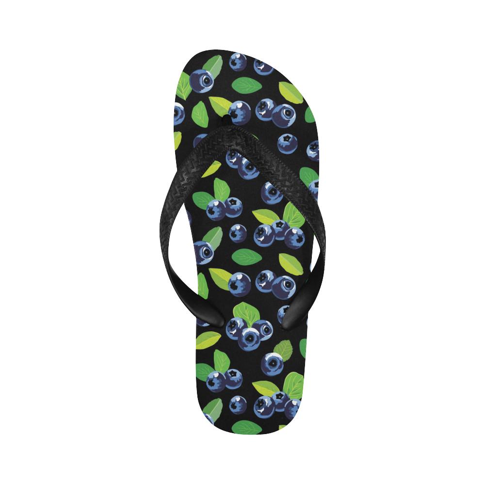 Blueberry Pattern Print Design BB03 Flip Flops-JorJune