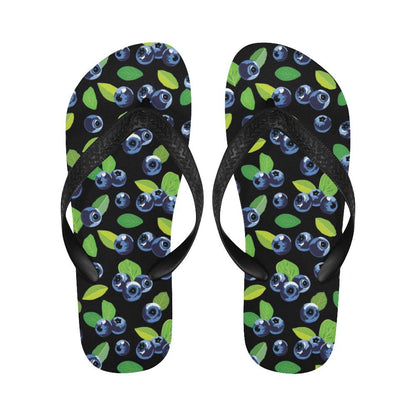 Blueberry Pattern Print Design BB03 Flip Flops-JorJune