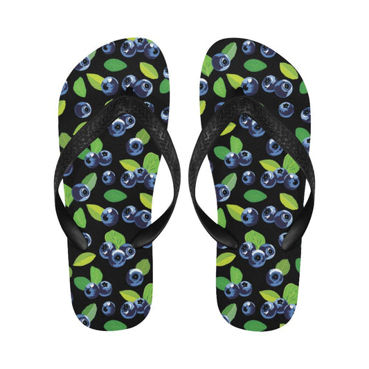 Blueberry Pattern Print Design BB03 Flip Flops-JorJune