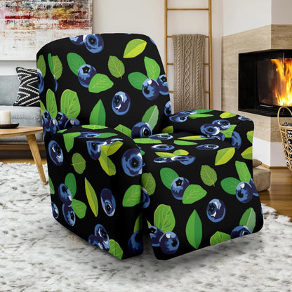 Blueberry Pattern Print Design BB03 Recliner Slipcover-JORJUNE.COM