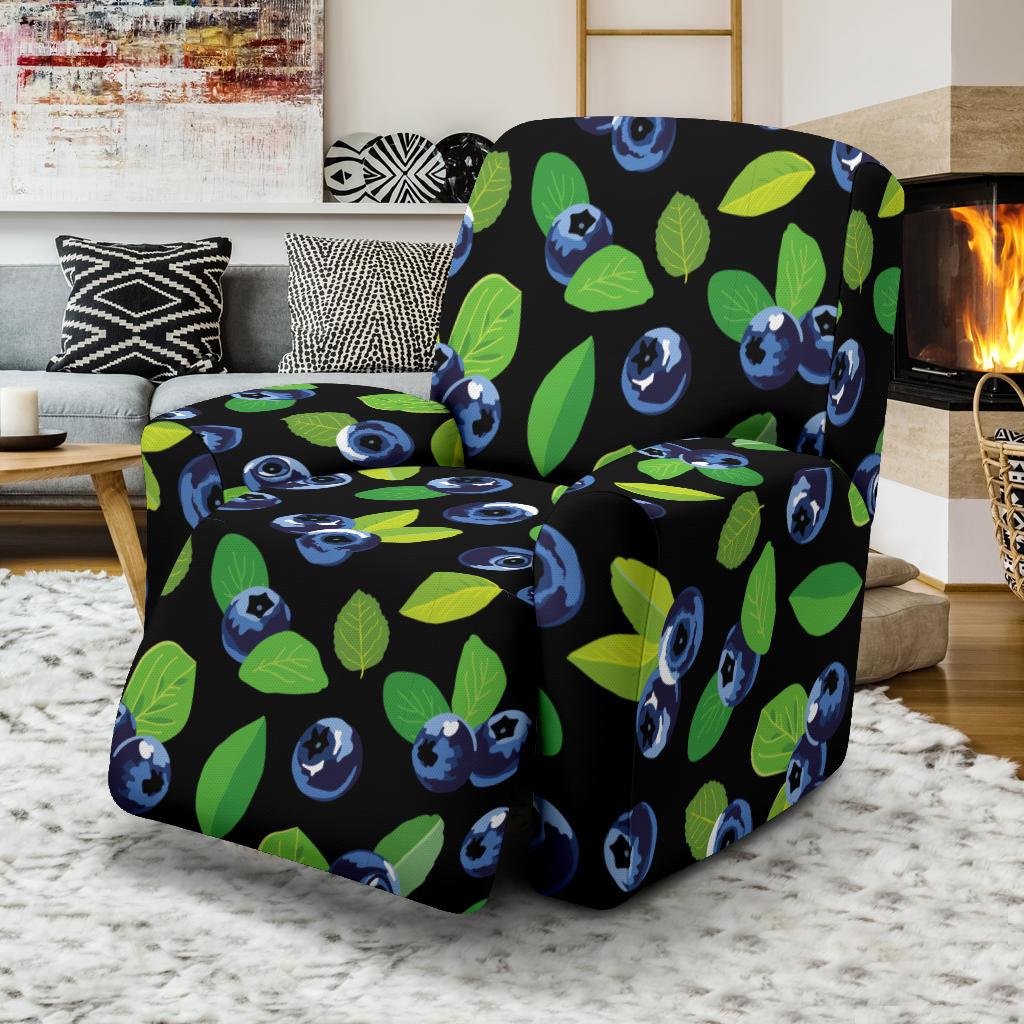 Blueberry Pattern Print Design BB03 Recliner Slipcover-JORJUNE.COM