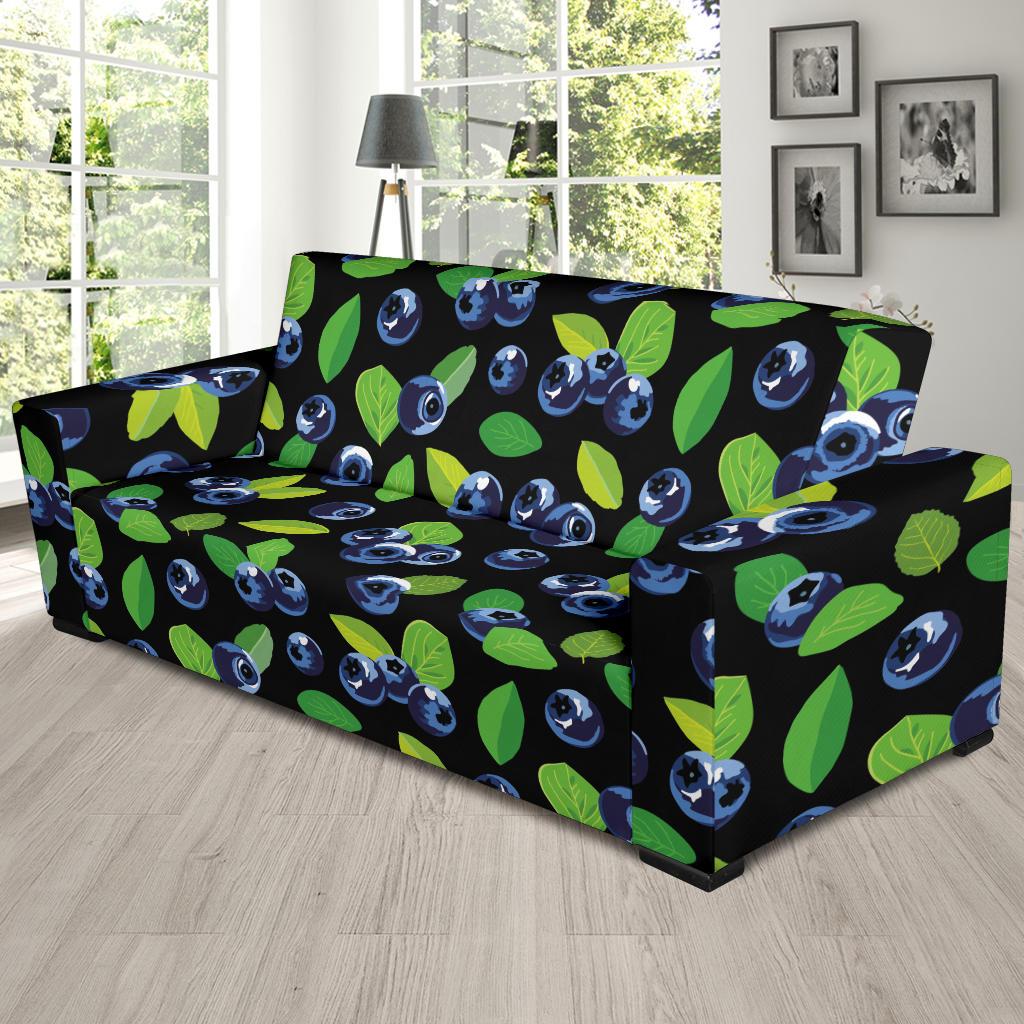 Blueberry Pattern Print Design BB03 Sofa Slipcover-JORJUNE.COM